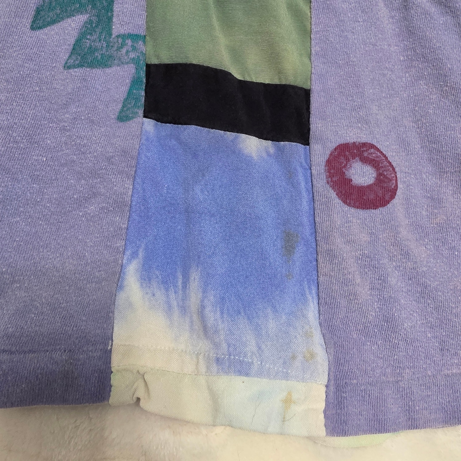 Vintage Bergdorf Goodman Staley Gretzinger Patchwork Turtleneck Tunic Dress Xl — image 6 of 8